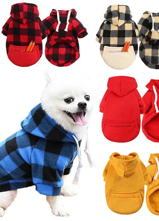Warm Winter Dog Clothes Coat For Small Medium Large Dogs Hoodies Pet Clothes with Pocket Chihuahua French Bulldog Pug Clothing Dropshipman