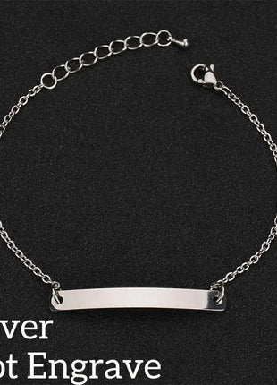 Nextvance Customized Engraving Nameplate Couple Bracelet Stainless Steel Chain Id Tag Bracelets For Lover Valentines Day Gift Nextvance Jewellry Store