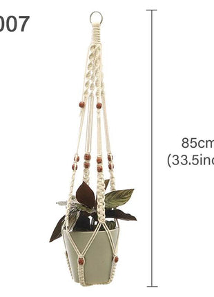 Hanging Plant Handmade Macrame Plant Hanger Flower Pot Planter Hanger Wall Decor Courtyard Garden Hanging Planter Hanging Basket FENGRISE Microstar Store