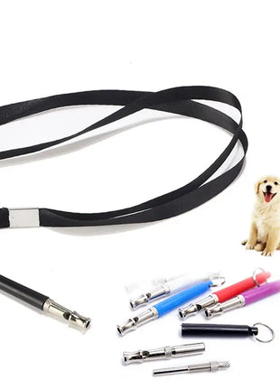 Adjustable Pet Dogs Training Whistle With Rope Stop Barking Ultrasonic Sound Flute Pets Discipline Supplies Silent Control Tools Dropshipman
