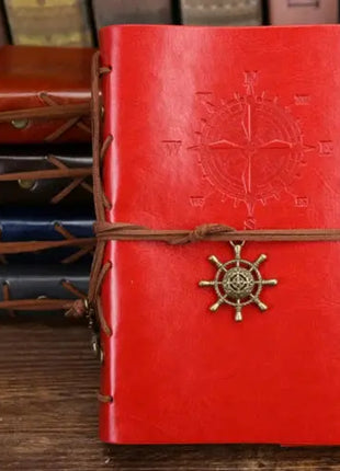 Retro Spiral Notebook Diary Notepad Vintage Pirate Anchors PU Leather Note Book Replaceable Stationery Gift Traveler Journal PHANTACI Speciality Store