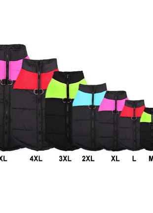 8 Size S-5XL Winter Dog Clothes For Pet Waterproof Warm Large Dog Vest Cat Puppy Dog Ski Coats Jackets Green/Red/Blue/Pink Dropshipman