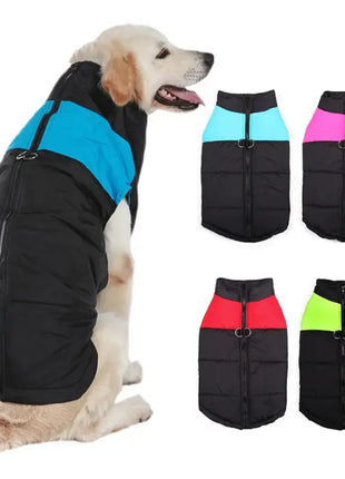 8 Size S-5XL Winter Dog Clothes For Pet Waterproof Warm Large Dog Vest Cat Puppy Dog Ski Coats Jackets Green/Red/Blue/Pink Dropshipman