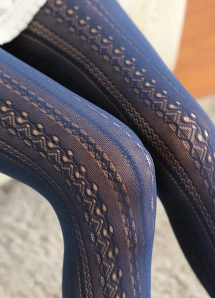 Autumn Lace Tights - Hollow White Pattern ICCLEK Girl lingerie Store