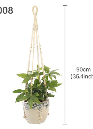Hanging Plant Handmade Macrame Plant Hanger Flower Pot Planter Hanger Wall Decor Courtyard Garden Hanging Planter Hanging Basket FENGRISE Microstar Store