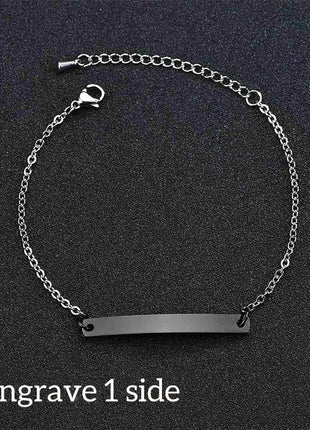 Nextvance Customized Engraving Nameplate Couple Bracelet Stainless Steel Chain Id Tag Bracelets For Lover Valentines Day Gift Nextvance Jewellry Store