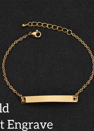 Nextvance Customized Engraving Nameplate Couple Bracelet Stainless Steel Chain Id Tag Bracelets For Lover Valentines Day Gift Nextvance Jewellry Store