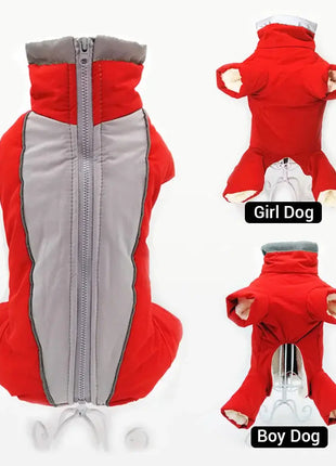 Winter Overalls for Dogs Warm Waterproof Pet Jumpsuit Trousers Male/ Female Dog Reflective Small Dog Clothes Puppy Down Jacket Dropshipman