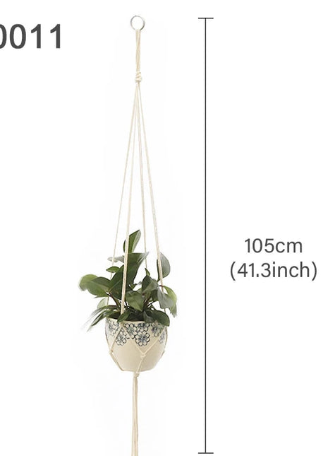 Hanging Plant Handmade Macrame Plant Hanger Flower Pot Planter Hanger Wall Decor Courtyard Garden Hanging Planter Hanging Basket FENGRISE Microstar Store