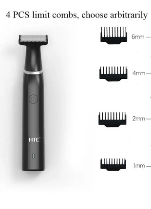 HTC Men's Electric Groin Hair Trimmer Pubic Hair Trimmer Body Grooming Clipper for Men Bikini Epilator Rechargeable Shaver Razor Stone's Store