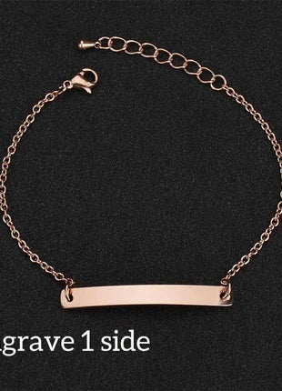 Nextvance Customized Engraving Nameplate Couple Bracelet Stainless Steel Chain Id Tag Bracelets For Lover Valentines Day Gift Nextvance Jewellry Store
