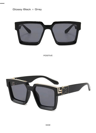 SHAUNA Retro Square Sunglasses 😎 UV400 Candy Colors & Silver Mirror SHAUNA Official Store