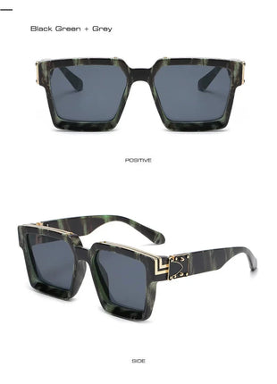 SHAUNA Retro Square Sunglasses 😎 UV400 Candy Colors & Silver Mirror SHAUNA Official Store