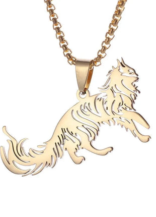 Couple Necklace with Hugging Love Pet Cat Design 17KMM Store