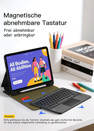 Abnehmbar Tastatur für iPad 11" A16 (2025), iPad Air 11" M3/M2 (2025/2024), iPad Air 10.9" 5/4, iPad Pro 11" 4/3/2/1, KB002 Shopverse