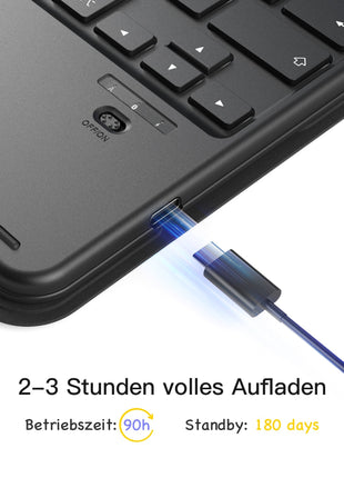 Abnehmbar Tastatur für iPad 11" A16 (2025), iPad Air 11" M3/M2 (2025/2024), iPad Air 10.9" 5/4, iPad Pro 11" 4/3/2/1, KB002 Shopverse