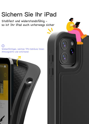 Abnehmbar Tastatur für iPad 11" A16 (2025), iPad Air 11" M3/M2 (2025/2024), iPad Air 10.9" 5/4, iPad Pro 11" 4/3/2/1, KB002 Shopverse