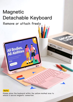Abnehmbar Tastatur für iPad 11" A16 (2025), iPad Air 11" M3/M2 (2025/2024), iPad Air 10.9" 5/4, iPad Pro 11" 4/3/2/1, KB002 Shopverse