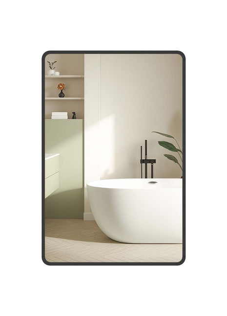 Rechteckiger Wandspiegel mit Aluminiumrahmen Shopverse