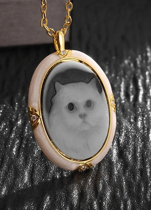 Couple Necklace with Hugging Love Pet Cat Design 17KMM Store