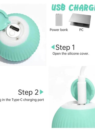 PlayPaws - لعبة الكرة الكهربائية SmartPlay للحيوانات الأليفة Home Convenience Global Store