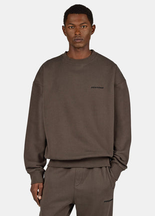 Logo Oversized Sweater Washed Walnut Brown Black Shopverse