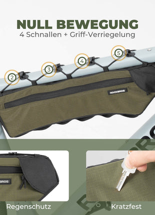 ROCKBROS Fahrrad Rahmentasche Dreiecktasche 1.9L Ultradünn & Schnellzugriff Shopverse