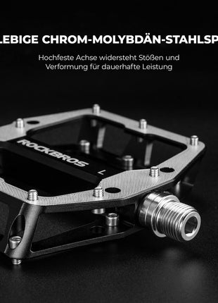 ROCKBROS Pedale mit Anti-Rutsch-Stiften - Breite Plattform & Chrom-Molybdän-Achse Shopverse