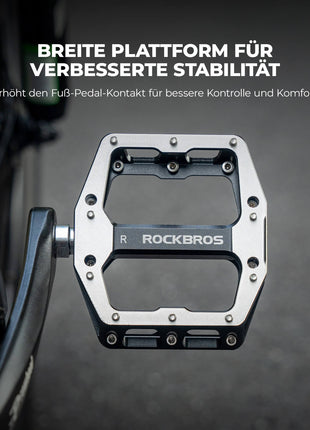 ROCKBROS Pedale mit Anti-Rutsch-Stiften - Breite Plattform & Chrom-Molybdän-Achse Shopverse
