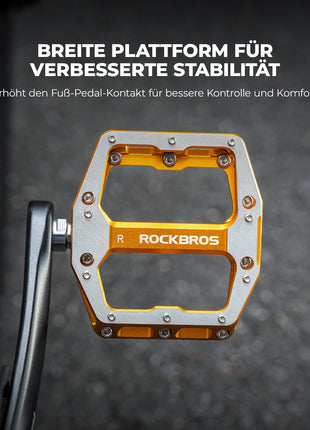 ROCKBROS Pedale mit Anti-Rutsch-Stiften - Breite Plattform & Chrom-Molybdän-Achse Shopverse