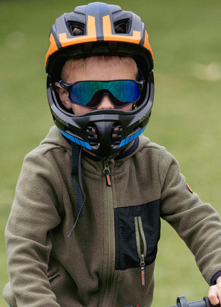 ROCKBROS Kinder helm Integriert Fahrradhelm mit Abnehmbarem Kinnschutz Shopverse