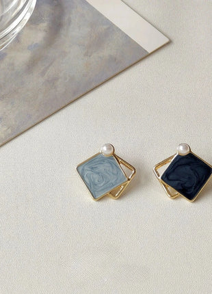 Vintage Resin Blue Earrings Rainbow Girl Jewelry Store