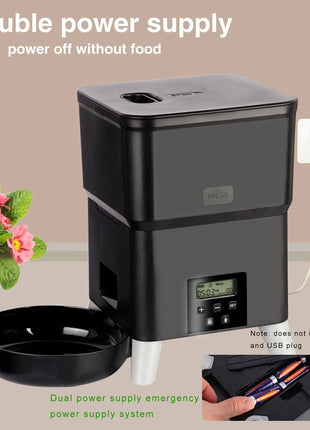 Automatic Pet Feeder For Cats Button Smart Slow Dog Feeder With Large Capacity Timing Cat Dry Food Dispenser Feeding Bowl Dropshipman