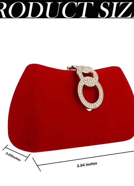 Red Moon Clutch Bags Design Women Clutches Diamonds Golden Velvet Evening Bags Party Wedding Handbags Purse Shoulder Bags YUECIMIE Official Store