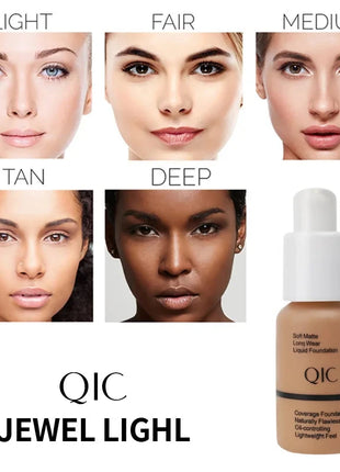 Liquid Foundation Concealer Face Naturally Flawless Matte Oil-Control Waterproof Long Lasting Foundation 30ml 5 Colors Optional Shop1103810101 Store