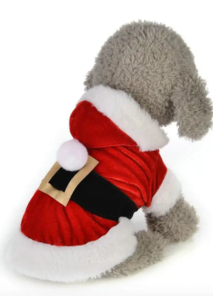 Santa Christmas Costume Clothes for Pet Small Dogs Winter Dog Hooded Coat Jackets Puppy Cat Clothing Chihuahua Yorkie Outfit Dropshipman