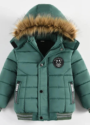 2025 Winter Children Warm Clothing Boys Down Jacket Baby Polyester Fiber Hooded Coat Thicken Outerwear Kids Solid Color Parka Shop1103725985 Store