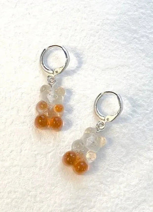 Cartoon Bear Pendant Zircon Earrings Niche Design All-Match Earrings Graceful and Fashionable Wholesale and Retail Shop1100214136 Store