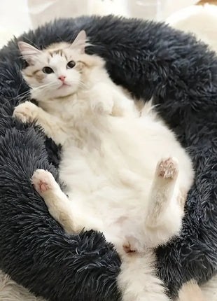 Donut-Shaped Plush Pet Nests Bed deep sleep round Nests Warm Detachable Washable Breathable Round Cat Nests Pet Nests Sofa Thick Dropshipman