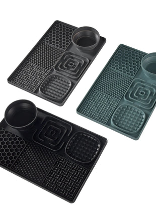 Silicone dog licking pad, slow feeder with suction cup for food and water without BPA Dropshipman