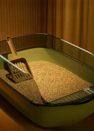 Open Style Cat Litter Box Thickened Simple Easy To Clean Splash Proof Pet Toilet Widening and Raising Semi Enclosed Cat Toilet Dropshipman