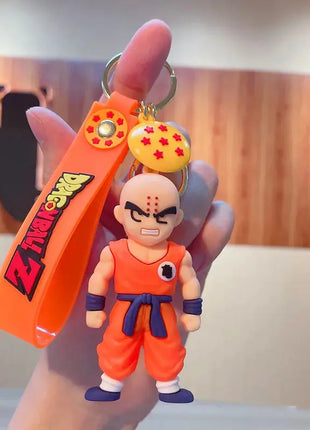 Anime Dragon Ball Keychain Fashion Jewelry Son Goku Vegeta Piccolo Action Figures 8CM PVC Key Ring for Men Women Bag Pendant Ali-manga Figure Toys Store