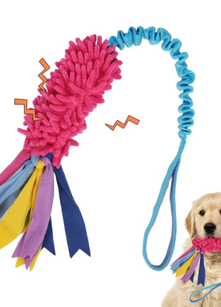 Dog Training Anti-tear Pulling Rope Toy Pet Plush Grinding Teeth Bite-resistant Toy Colorful Rope Ball Dog Interactive PuzzleToy Dropshipman