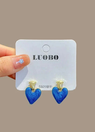 Vintage Resin Blue Earrings Rainbow Girl Jewelry Store