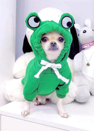 1PC Cute Frog Pet Sweater for Small and Medium Dogs - Green Dog Hoodie with Fun Design - Keep Your Pup Cozy and Stylish Dropshipman
