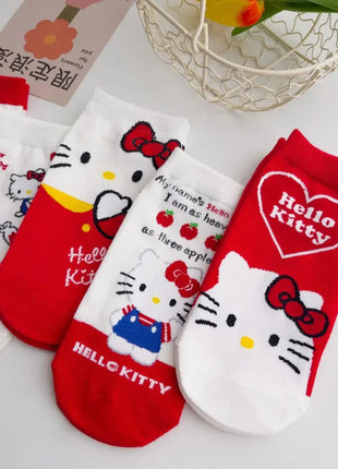 Korean Style Sweet and Comfortable Hello Kitty Women's Cotton Socks Surrounding Toy And Gift Stores Store