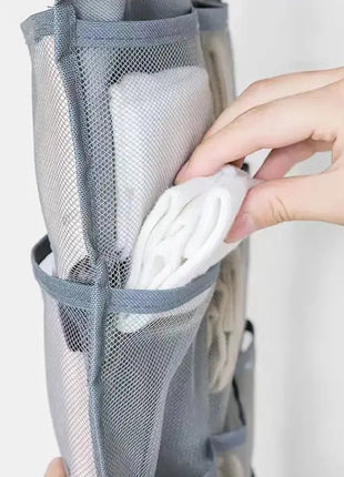 Double Sides Underwear Storage Hanging Bag Dormitory Home Wardrobe Hanging Wall Foldable Bag Underpants Socks Organizer Yiwu Yikang Store