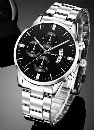 Fashion Men's Watch Luxury Silver Stainless Steel Men Watches Store