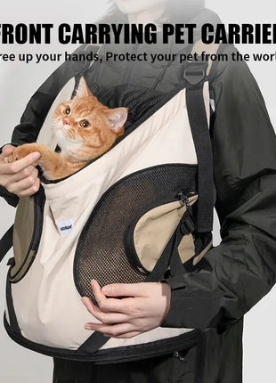 Pet Chest Backpack Front Carrying Tote Backpack Dogs and Cats Breathable Portable Outdoor Bag Shoulder Cat Bag Dropshipman