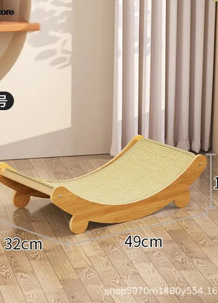 Multifuction Wooden Cat Scratching Sleeping Bed YingYing Store